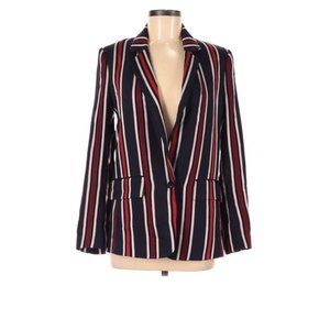 H&M striped suit set blazer trousers red and blue